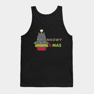 Meowy Christmas Tank Top